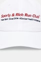 Sporty & Rich czapka z daszkiem bawełniana Run Club AC07964172WH01 biały AW25