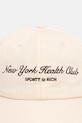 Sporty & Rich czapka z daszkiem bawełniana NY Health Club AC07966043CR01 beżowy AW25