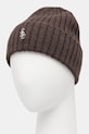Sporty & Rich czapka wełniana SRC Cashmere AC06666302BR27 brązowy AW25