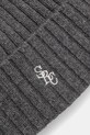 Akcesoria Sporty & Rich czapka wełniana SRC Cashmere AC06667302GY22 szary