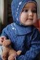 Kojenecká kukla s příměsí kašmíru Konges Sløjd ROSIER BALACLAVA s příměsí vlny námořnická modř KS103970.9BYA