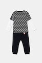 Guess komplet bawełniany niemowlęcy I5YG00.K8HM4.9BYA granatowy AW25