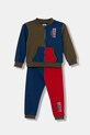 Guess dres bawełniany niemowlęcy wzorzyste granatowy I5YG09.KA6R4.9BYA