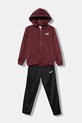 Puma dres dziecięcy Hooded Full-Zip Poly Suit B dzianina bordowy 690283