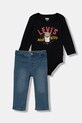 Kojenecká sada Levi's BEARRITO DENIM SET pletenina černá 6EN866