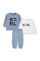Karl Lagerfeld komplet bawełniany dziecięcy nadruk niebieski Z30967.86.108