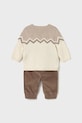 Mayoral Newborn komplet niemowlęcy 2580.1K.Newborn.9BYA brązowy AW25