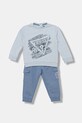Guess komplet dresowy bawełniany niemowlęcy nadruk niebieski I5BG12.KAD74.9BYA