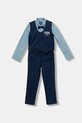 Guess komplet dziecięcy tkanina granatowy N5BG02.KCKH0.9BYA