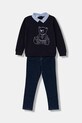 Guess komplet dziecięcy tkanina granatowy N5BG15.KAX74.9BYA
