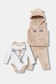Guess komplet niemowlęcy 3-pack wzorzyste beżowy P5BG07.WFRS0.9BYA