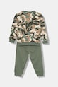 Дитячий бавовняний спортивний костюм United Colors of Benetton 2-pack 3YWXGK00R.P.seasonal зелений AW25