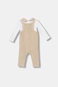 Guess komplet bawełniany niemowlęcy 2-pack S5YG09.K6YW1.9BYA beżowy AW25