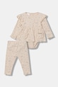 Guess komplet niemowlęcy 2-pack wzorzyste beżowy S5YG10.KBZP4.9BYA