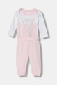 Guess komplet niemowlęcy aplikacja różowy H5YW08.J1314.G.9BYA