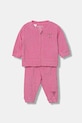 Dziewczynka Guess komplet bawełniany niemowlęcy 3-pack H5YW10.KBU64.G.9BYA różowy