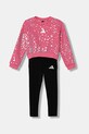 adidas compleu copii tricotaj roz JW2419