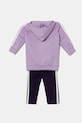 adidas set tuta da ginnastica per bambini JN2247 violetto AW25