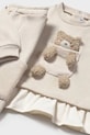 Dziewczynka Mayoral komplet niemowlęcy 2843.4H.Baby.9BYA beżowy