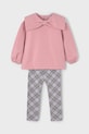 Mayoral komplet dziecięcy z elastanem różowy 4723.6K.Mini.9BYA
