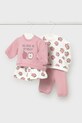 Mayoral Newborn komplet niemowlęcy 4-pack wzorzyste różowy 2630.2Q.Newborn.9BYA