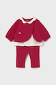 Σετ μωρού Mayoral Newborn 2-pack με ελαστάν κόκκινο 2707.2B.Newborn.9BYA