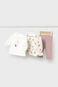 Mayoral Newborn komplet niemowlęcy 3-pack wzorzyste różowy 2733.2L.Newborn.9BYA