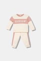 Guess dres bawełniany niemowlęcy wzorzyste różowy A5BG11.KAV34.9BYA