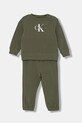 Dětská tepláková souprava Calvin Klein Jeans pletenina zelená IN0IN00017.9BYA