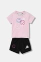 Dětská bavlněná souprava adidas bavlna růžová JN2153
