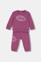 Diesel dres bawełniany niemowlęcy STIMOTYB-SET OVERALLS nadruk fioletowy K00716