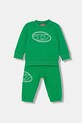 Diesel dres bawełniany niemowlęcy STIMOTYB-SET OVERALLS nadruk zielony K00716