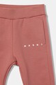Marni dres bawełniany niemowlęcy MS1B-SET OVERALLS 2-pack różowy M01607