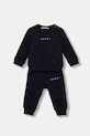 Дитячий бавовняний костюм Marni MS1B-SET OVERALLS 2-pack бавовна темно-синій M01607