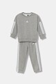adidas komplet dresowy dziecięcy dzianina szary JV9852