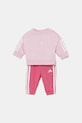 Tepláková súprava pre bábätká adidas nášivka ružová JV9853