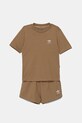 Παιδικό βαμβακερό σετ adidas Originals JY4879 καφέ AW25