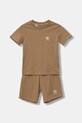 adidas Originals komplet bawełniany dziecięcy bawełna brązowy JY4981