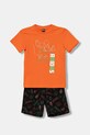adidas komplet dziecięcy wzorzyste pomarańczowy JM0817