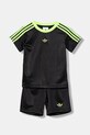 Σετ μωρού adidas Originals πλεκτό ύφασμα μαύρο JW5308