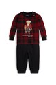 Βρεφική φόρμα Polo Ralph Lauren πλεκτό ύφασμα κόκκινο 320981284001