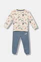 Puma dres dziecięcy MINICATS AOP Crew Set FL INF aplikacja beżowy 689731