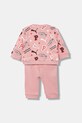 Dětská tepláková souprava Puma MINICATS AOP Crew Set FL INF 689731 růžová AW25