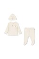 Konges Sløjd komplet niemowlęcy NIA TAKE-ME-HOME SET GOTS dzianina beżowy KS103943.9BYA