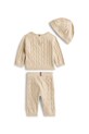 Tommy Hilfiger komplet z bawełną niemowlęcy 3-pack KN0KN02080.9BYA beżowy AW25