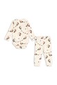Komplet za bebe Konges Sløjd BASIC BODY/PANTS SET GOTS KS104215.9BYA bež AW25