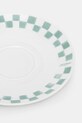 Šalica za kavu s tanjurićem Café Kitsuné Checkerboard Porcelain Cappuccino Cup And Saucer PU08103O0010 bijela AW25