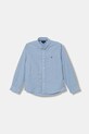 Dětská košile Tommy Hilfiger s elastanem modrá KB0KB10192.122.9BYA