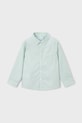 Mayoral cămașă de bumbac pentru copii lung verde 146.5A.Mini.9BYA