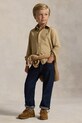 Παιδικό βαμβακερό πουκάμισο Polo Ralph Lauren μπεζ 322858909022
